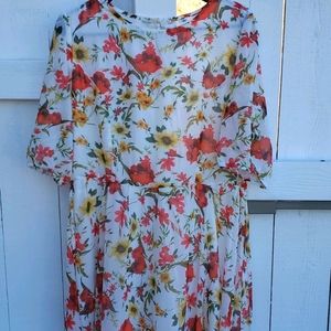 Chiffon floral maxi dress